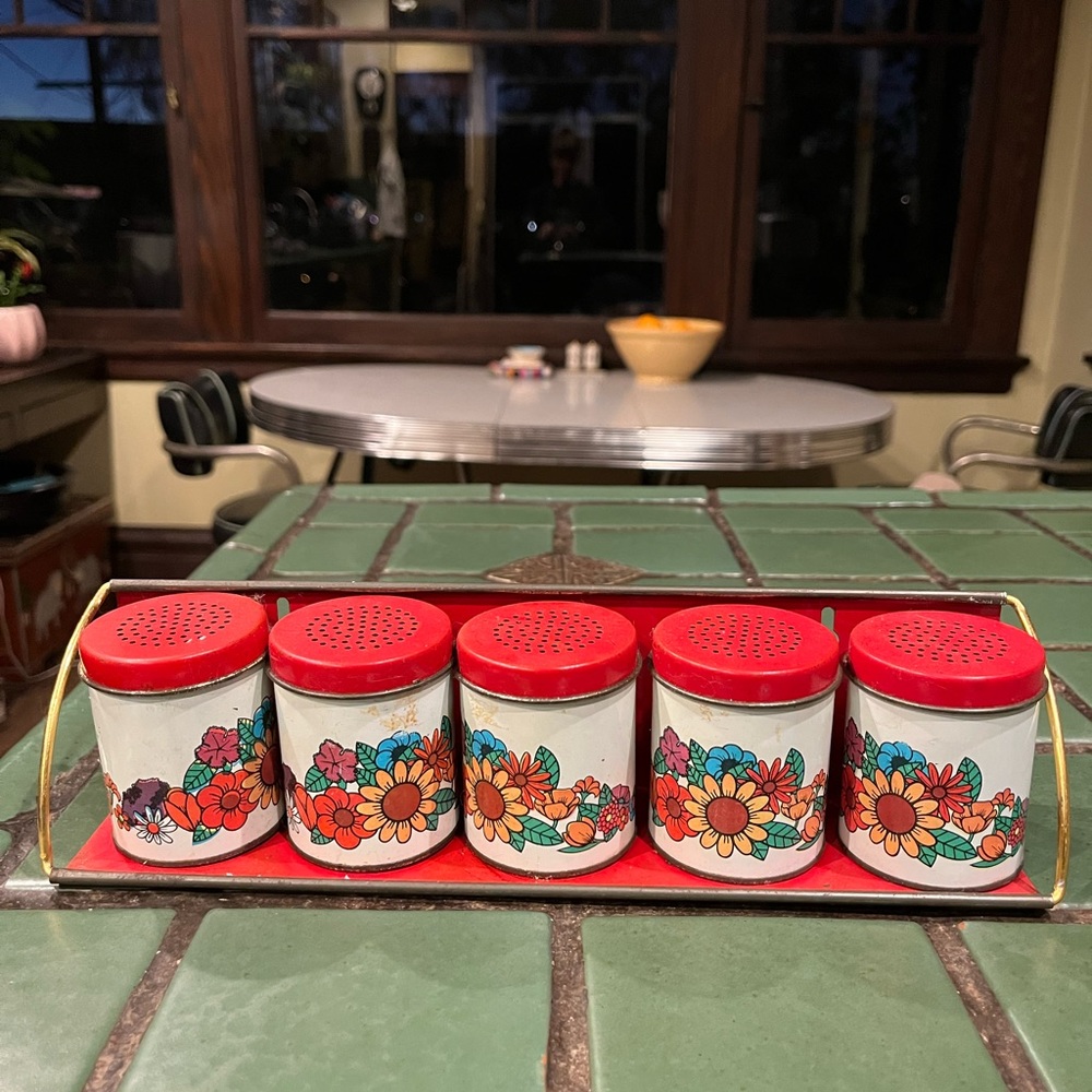 Vintage spice rack for counter or wall